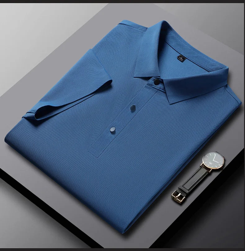 Polo homme 3 boutons décontracté — travail, séchage rapide, manches courtes, golf, grandes tailles