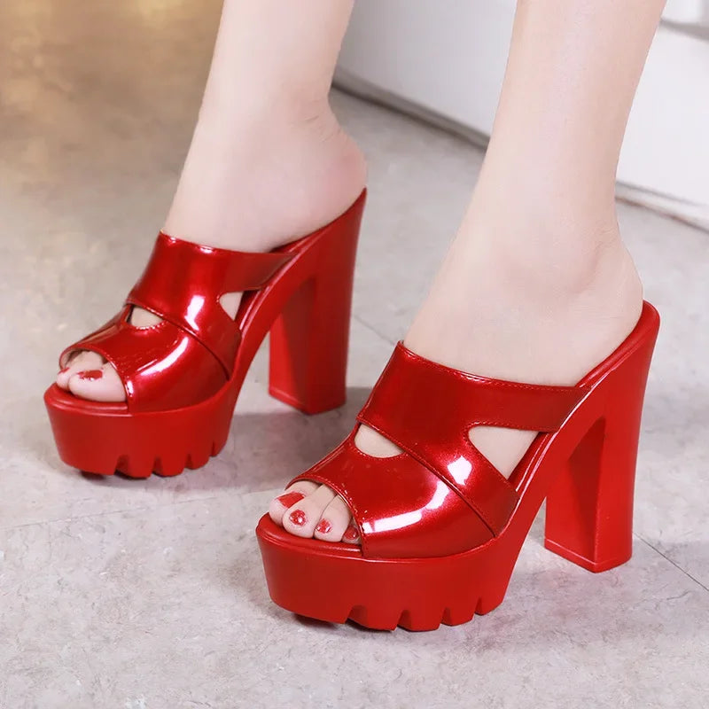 Sandales en Cuir Femme Talon Haut 13cm — Élégance & Style