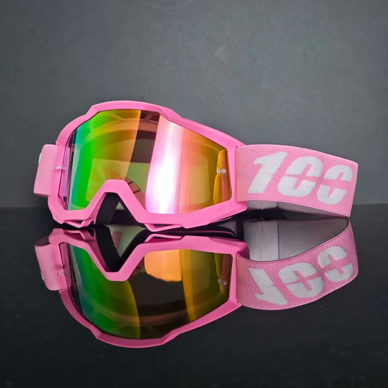 100 gafas de moto, lentes de carreras antipolvo a prueba de viento para hombres y mujeres, motocross, ciclismo, esquí al aire libre, gafas de bicicleta de cross