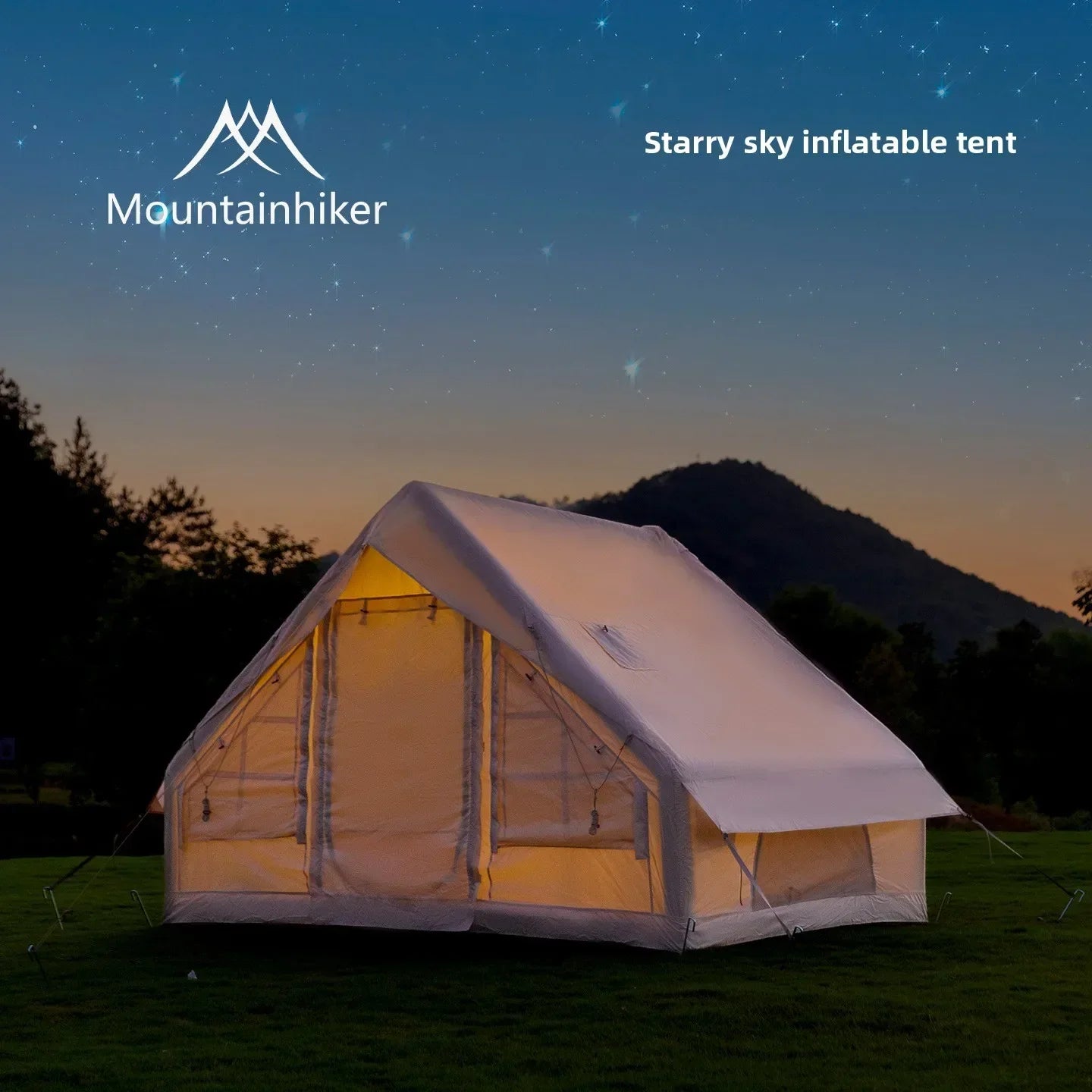 Tente Gonflable Ciel Étoilé 6,3m² — Lucarne Camping 3-4 Personnes Anti-UV