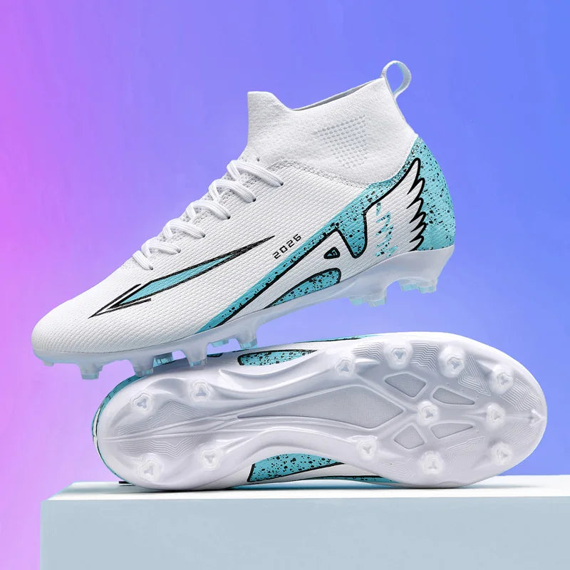 Chaussures de Football FG Homme Polyester Basses Sans Lacets Ultra-légères — Professionnel & Futsal EU 35–48