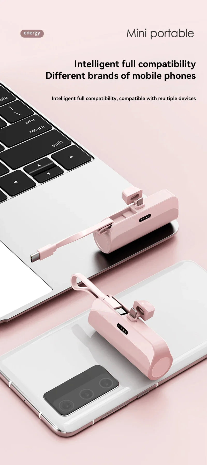 Batterie Externe Capsule 300000mAh — Charge Super Rapide, Portable, Tous Téléphones 2026