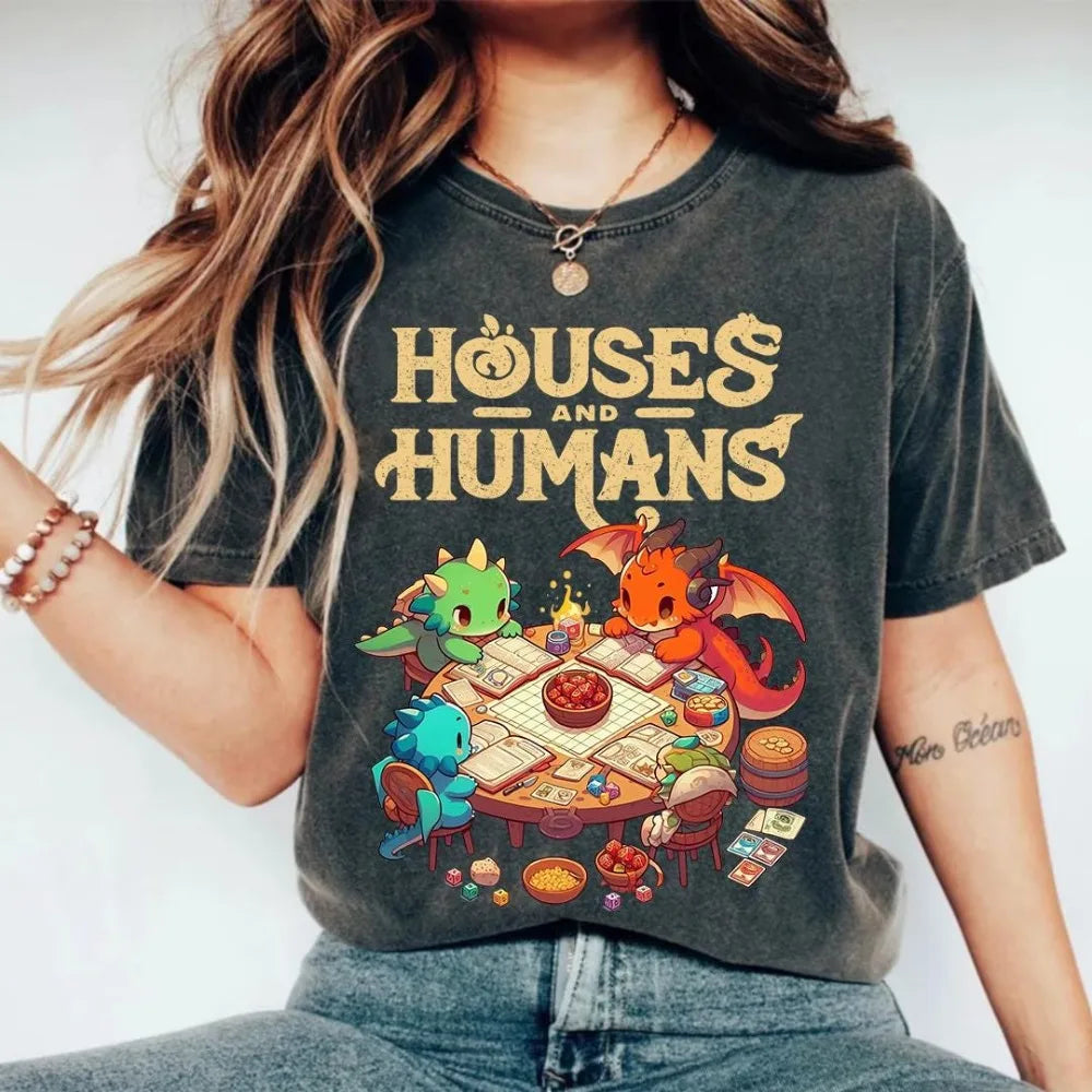 T-shirt pour femme en coton — col rond, décontracté, été, manches courtes