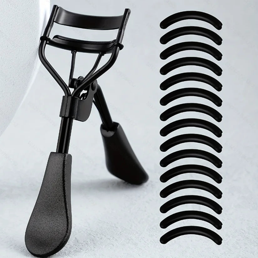 Recourbe-Cils Portable avec 15 Coussinets Silicone — Extension & Bouclage Cils