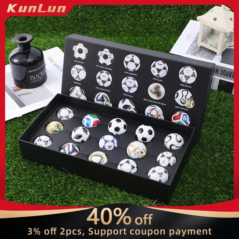 Ensemble 15 Mini Ballons de Football Collection PVC/PU 3,8 cm — Souvenir Sport & Cadeau Fan