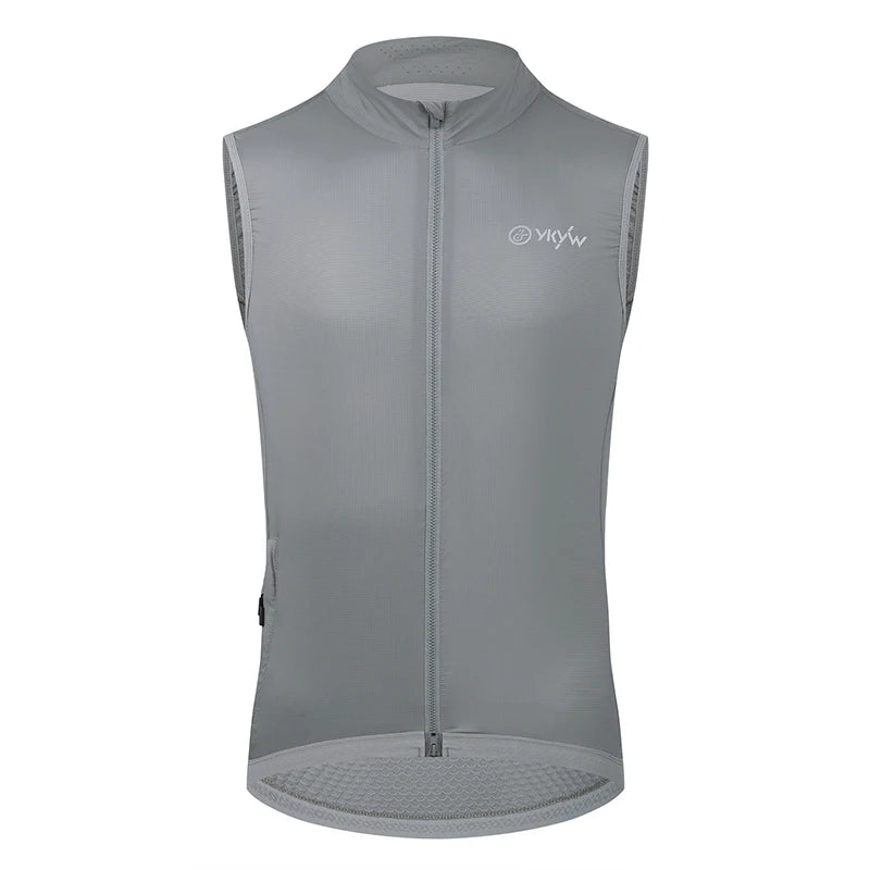 Gilet de cyclisme homme UPF50+ — imperméable, coupe-vent, route, léger, sans manches