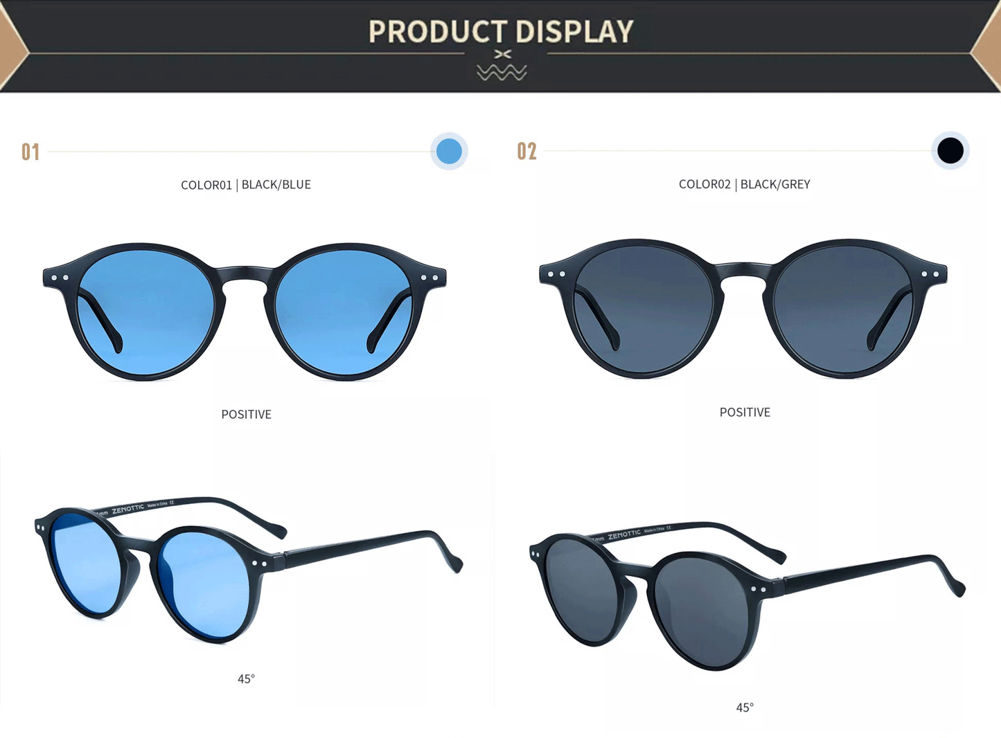 Lunettes de soleil polarisées circulaires rétro 2026 — petites rondes, UV400, vintage, hommes femmes