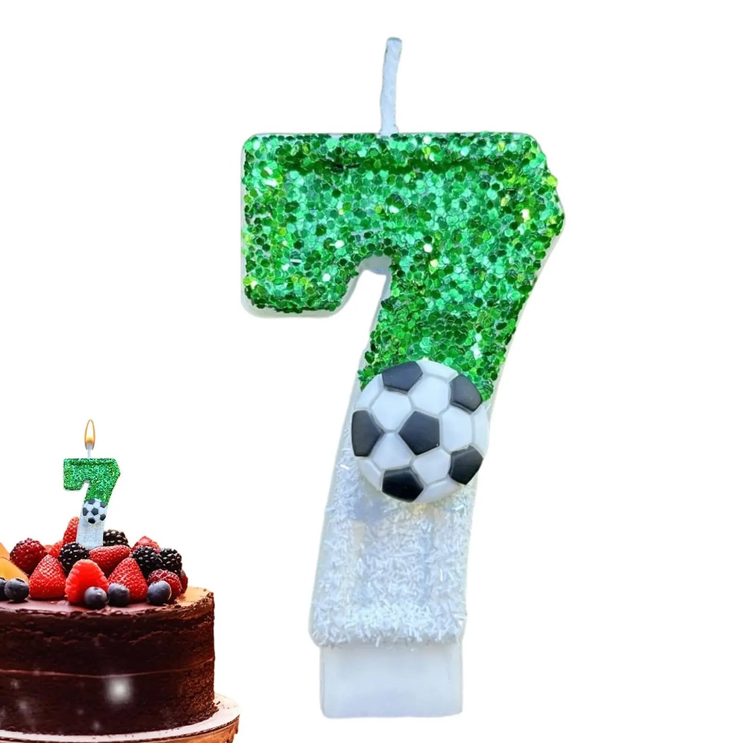 Football Birthday Number Candles, cake number candles, decorative candles, cake topper decoration for birthday