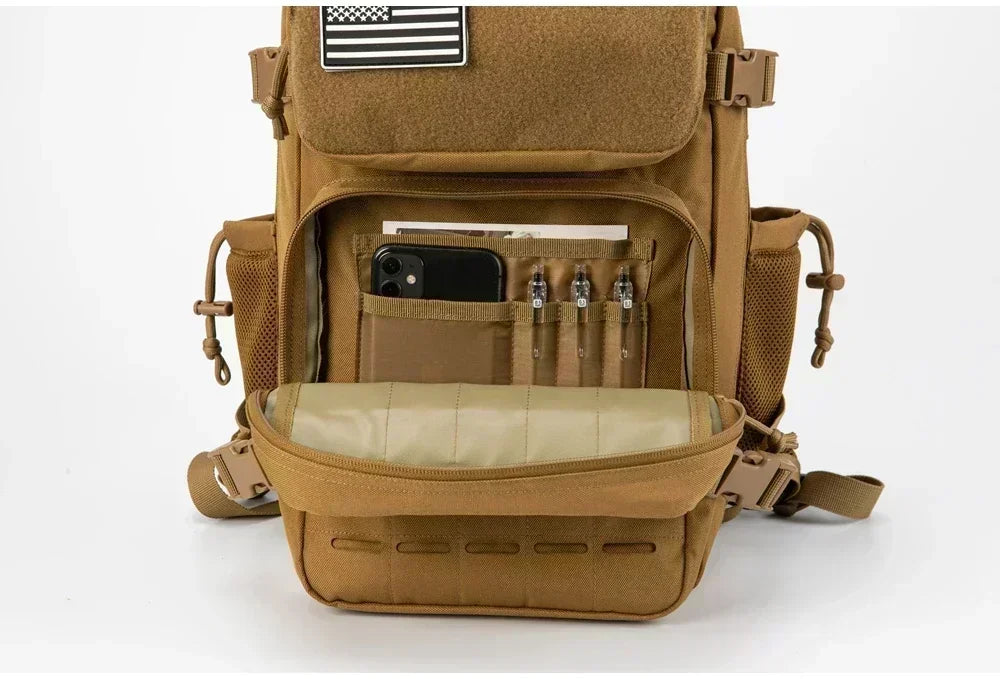 Sac à Dos Tactique Plein Air 25L/45L Homme Femme — Randonnée École Porte-Bouteille