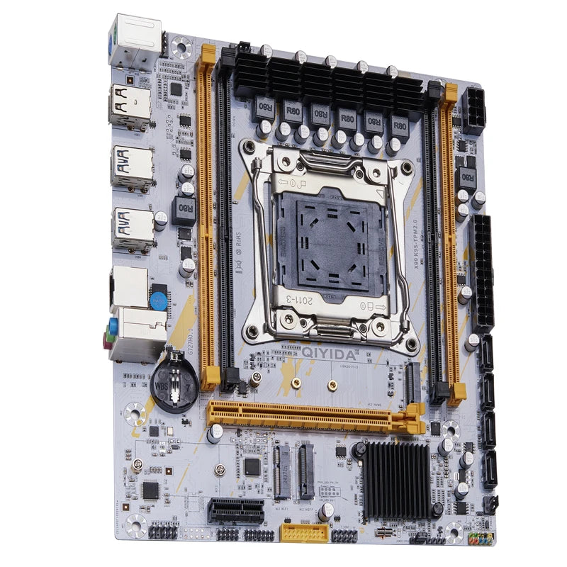 Carte mère QIYIDA X99 mATX LGA2011-3 — Xeon E5 V3/V4, DDR4 128 Go, M.2 NVMe/NGFF, SATA3, USB3.0