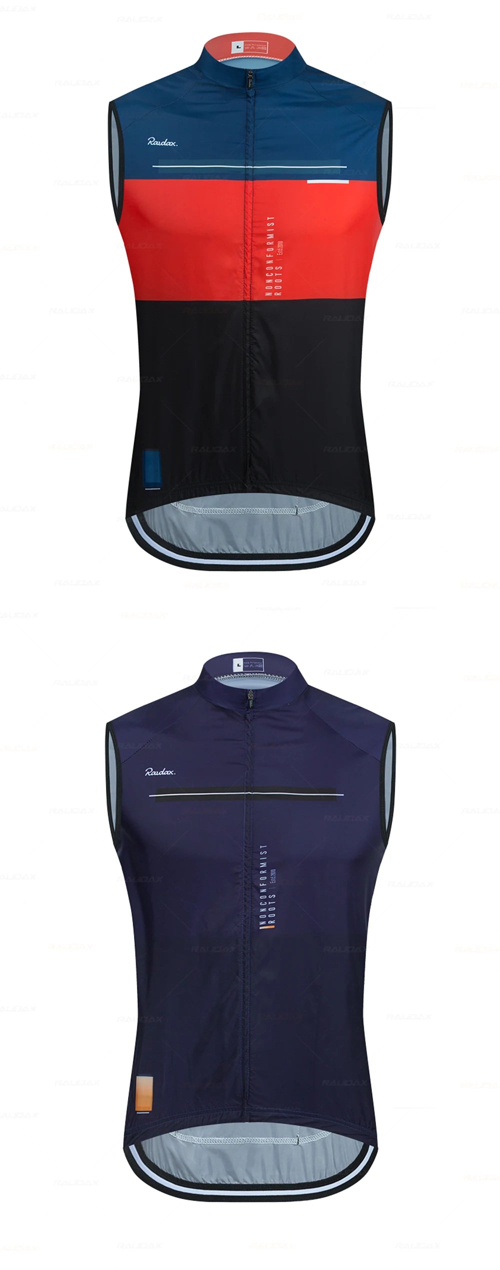 Raudax – Chaleco de ciclismo sin mangas para hombre, de malla, camiseta interior, cortavientos, ropa de ciclismo, chaleco de moto