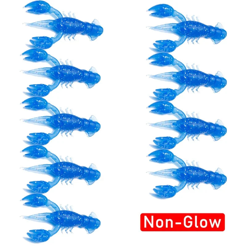 5/10/20 pièces leurres de poisson souples appâts de crevettes artificiels matériel de pêche homard écrevisses ver anguille aiguille nageurs gabarits outils de pêche