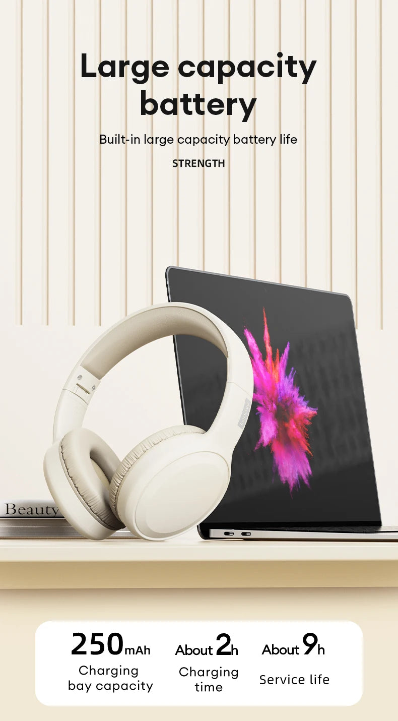 Auriculares Lenovo TH30 inalámbricos Bluetooth HiFi estéreo deportivos con micrófono, auriculares de música plegables, auriculares para juegos de baja latencia