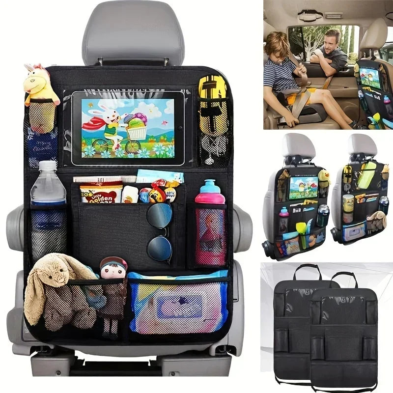 Organisateur de siège de voiture multi-poches, matériau imperméable et Durable, parfait pour les voyages sur route et l'utilisation quotidienne, excellent cadeau pour les vacances, 1 pièce