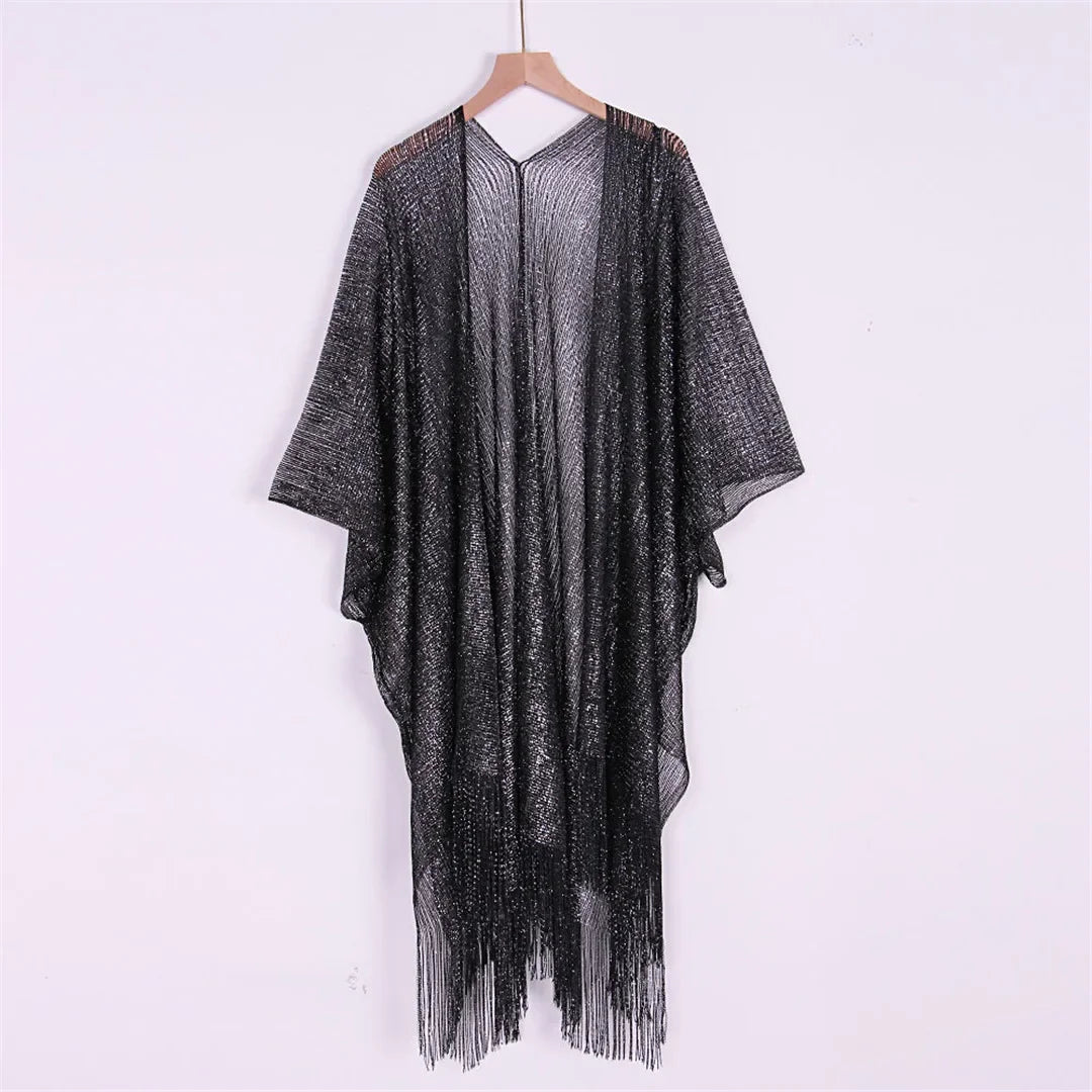 Solide Bikini couvrir gland robe de Plage tuniques maillot de bain maillot de bain femmes brillant couverture Ups pour maillots de bain femmes paréo Plage
