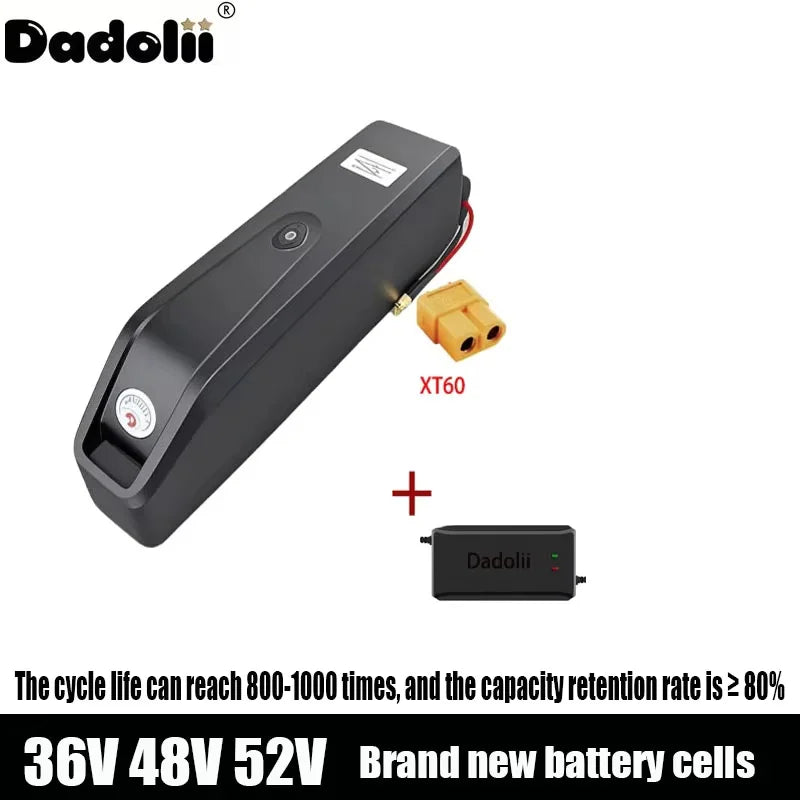 Batería Hailong BatBR para Bicicleta Eléctrica, 36V, 48V, 52V, 20Ah, 24Ah, Bicicleta de montaña, 18650, 21700, 1000, 750W, Bafang 500W,