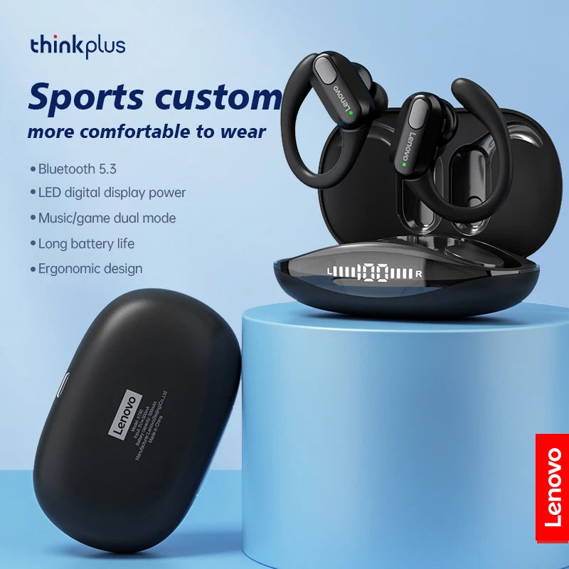 Écouteurs sport sans fil — micro, contrôle boutons, affichage LED, HiFi stéréo, traducteur AI