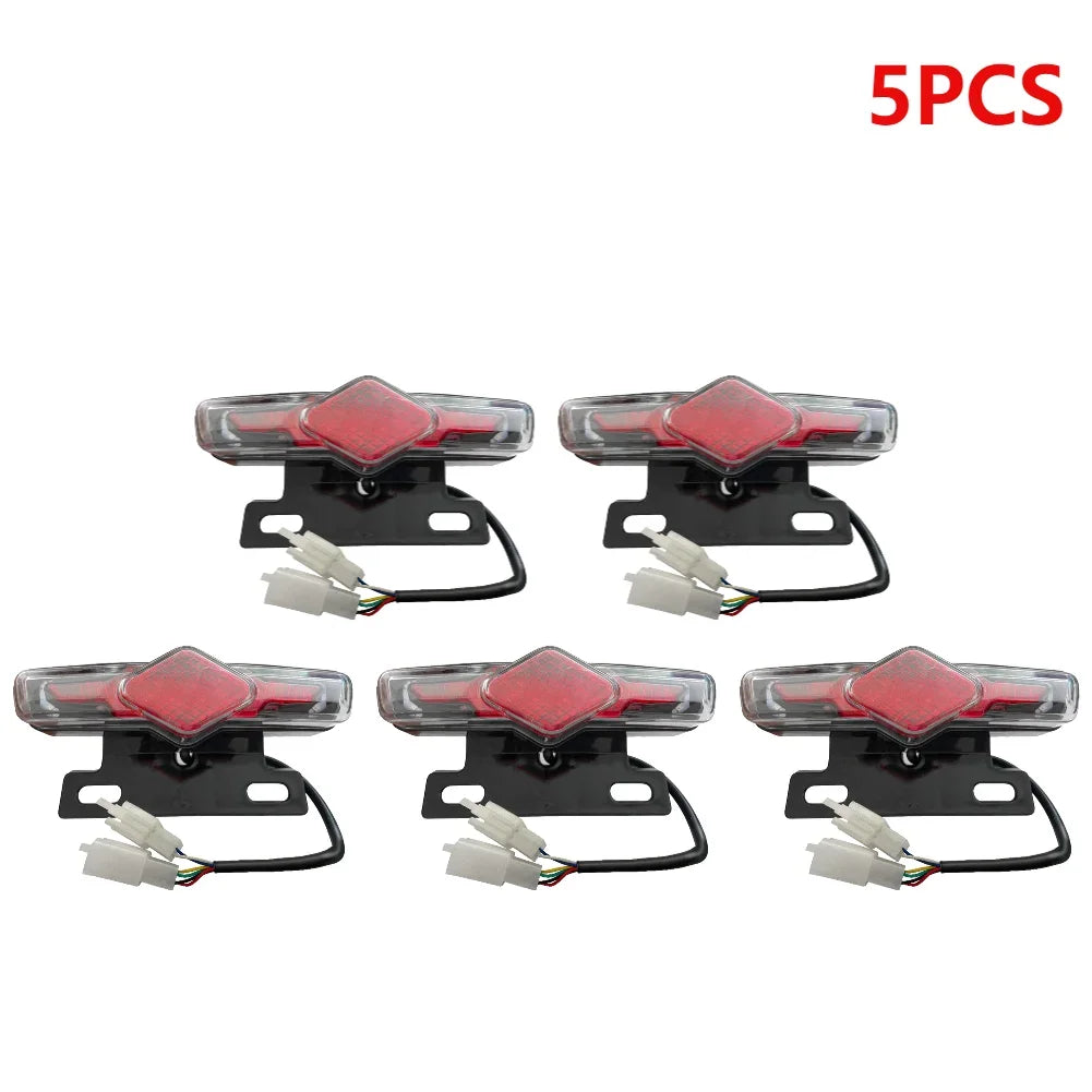 Waterproof LED Headlight for Electric Bicycle, Turn Signals, Taillight, 36V, 48V, 60V