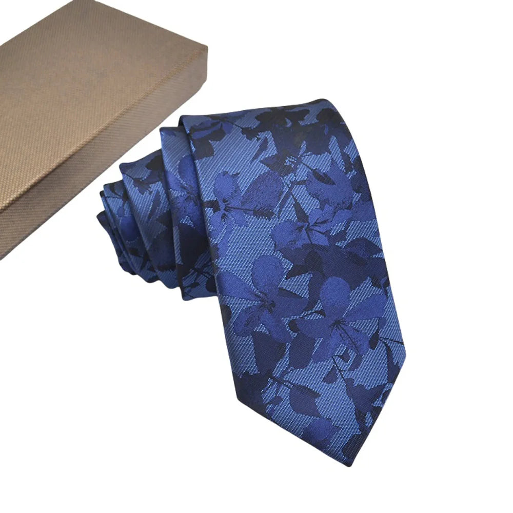 Corbata de jacquard de alta calidad para hombre, diseño floral de 8 cm, accesorios de corbata para uso diario, camisa, traje, corbata, regalos para fiestas de boda, corbata