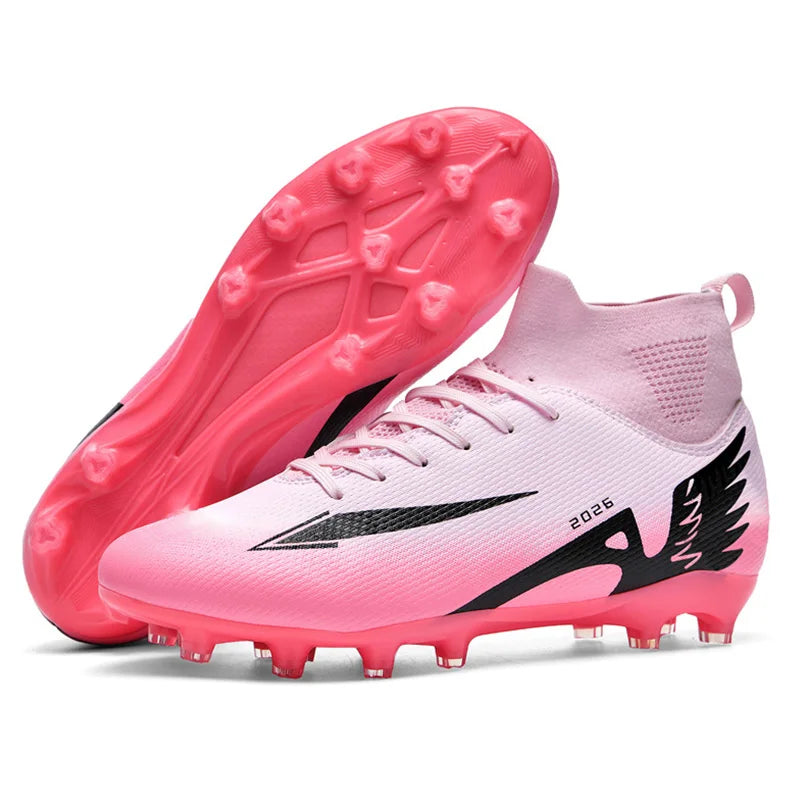 NBGAGA Chaussures de Football Unisexe Crampons Longs — Montantes, Légères, Terrain Extérieur EU 35–46