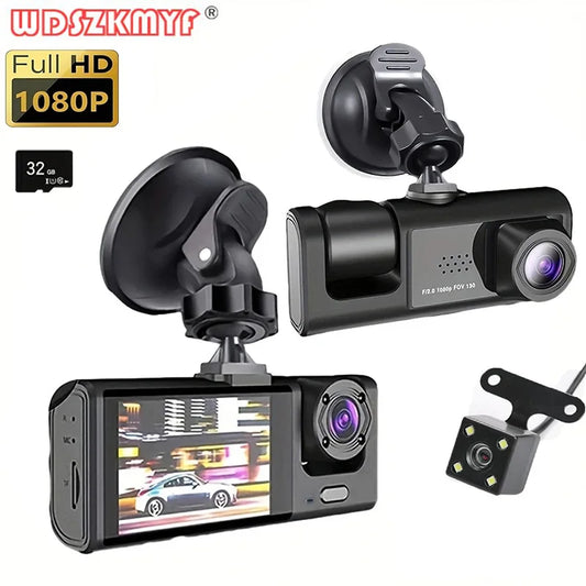 Dashcam 1080P 2/3 Caméras — Vision Nocturne Avant Arrière Enregistreur Véhicule