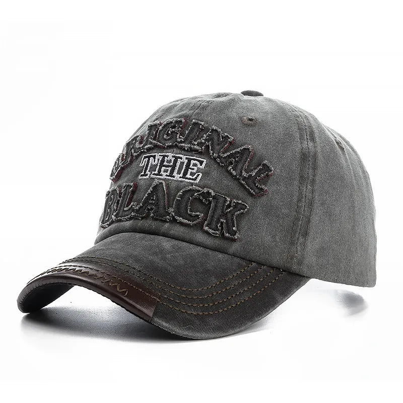 Gorra de béisbol negra original de algodón lavado de alta calidad, gorro con visera para hombres y mujeres, Gorras casuales, gorra bordada, sombrero de papá, 2022