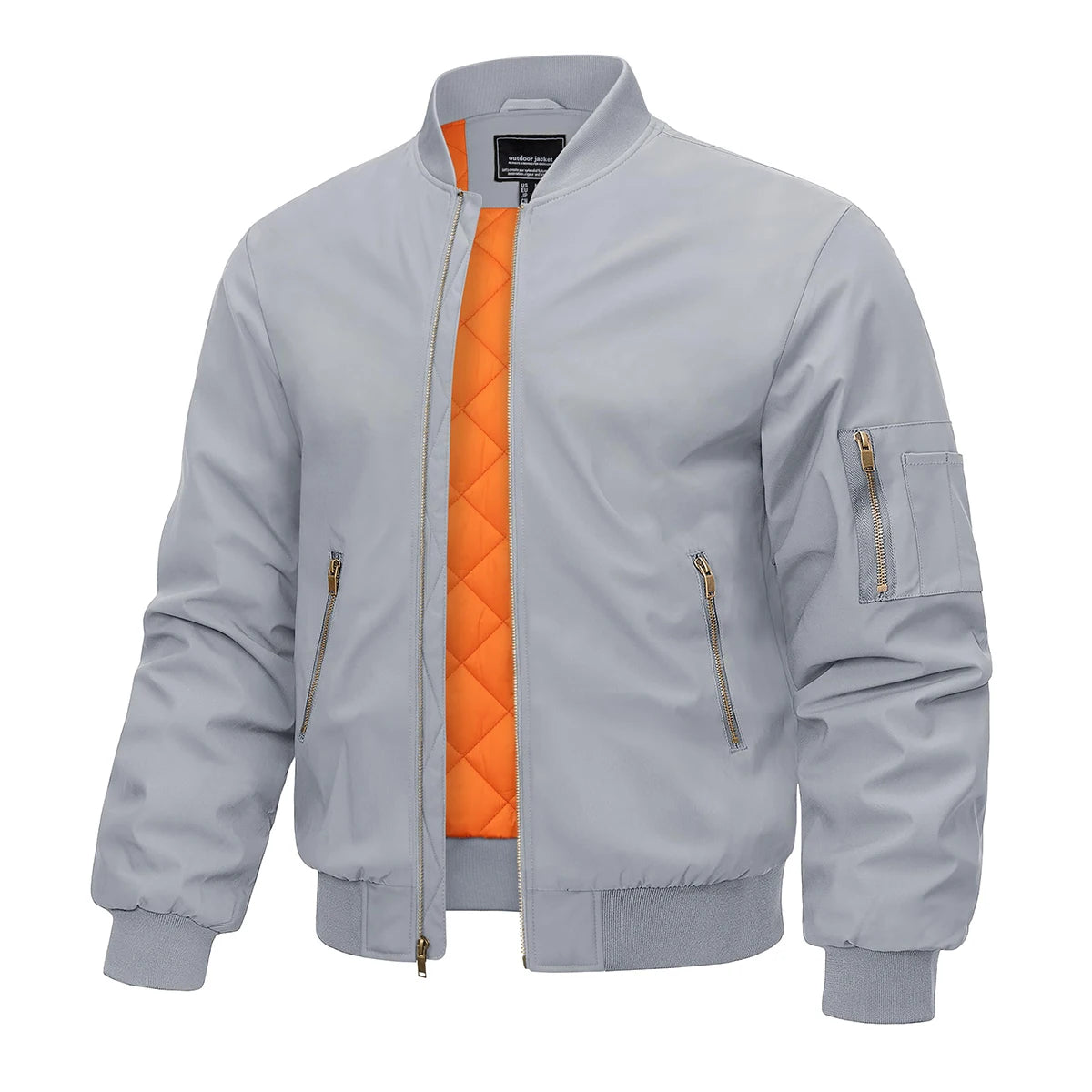 MAGCOMSEN Bomber jacket men's warm zip winter padded casual coat baseball windproof pilot varsity jackets