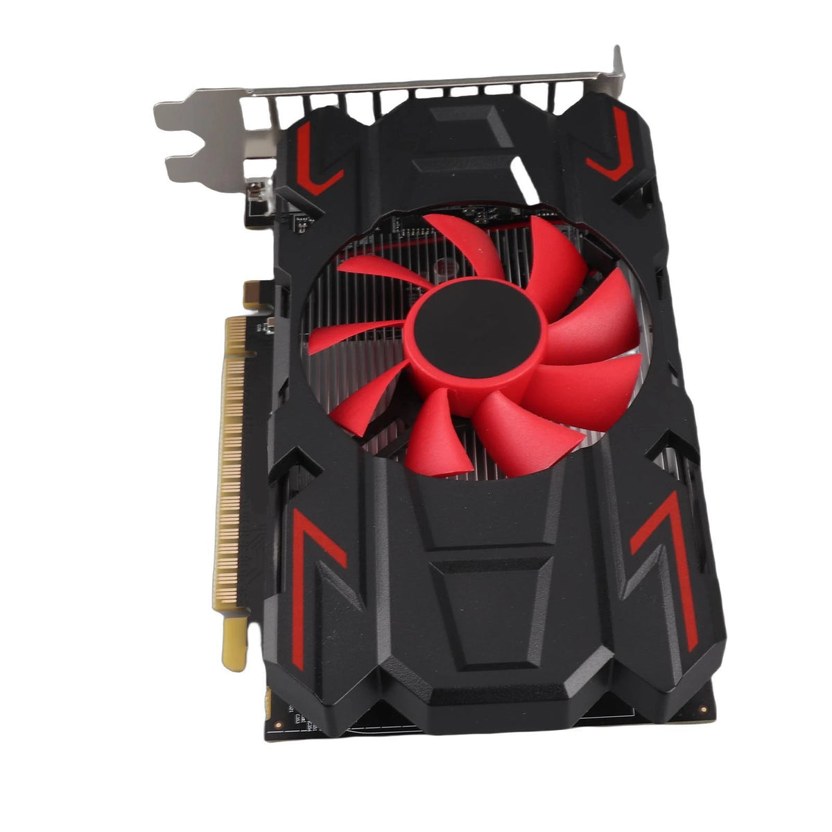 Carte graphique HD7670 4 Go DDR5 128 bits avec ventilateur de refroidissement, prise en charge 2560x1600, interface multimédia HD, carte graphique de jeu DVI VGA