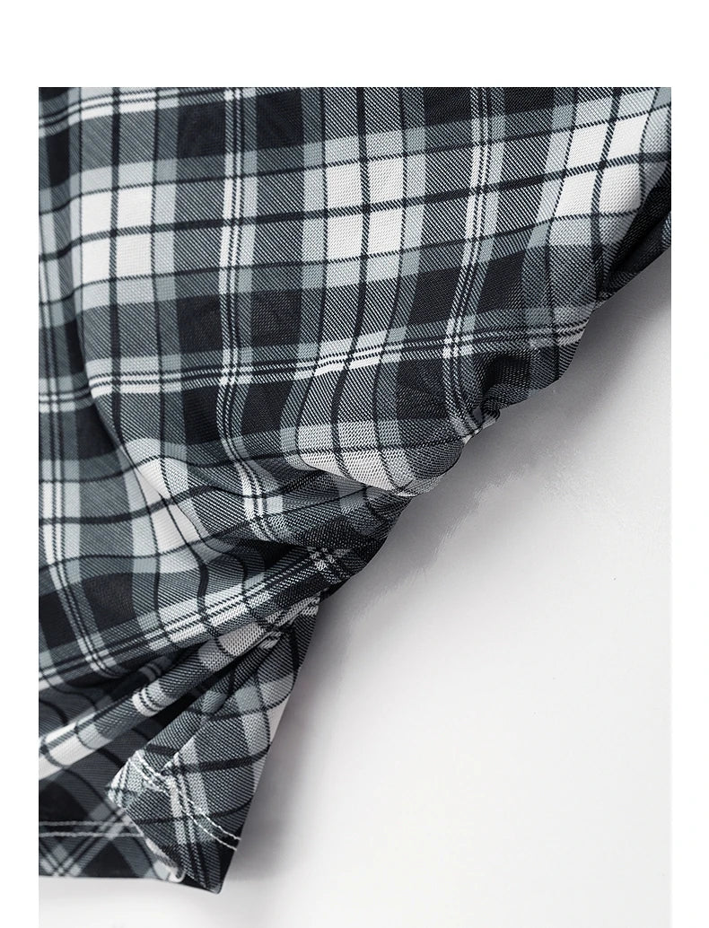 T-shirt femme en maille imprimé 2026 — printemps, taille découpée, Y2K, hauts courts