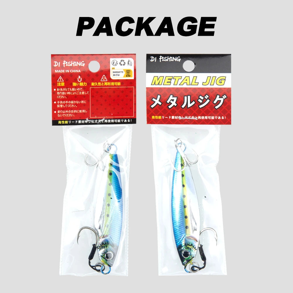 Hunthouse-Leurre métallique rigide coulant, appât Élidéal pour la pêche en eau salée, au brochet ou au bar, 7 à 80g