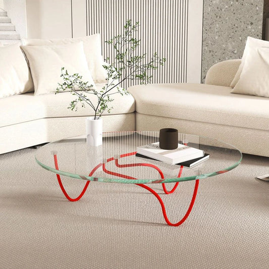 Table d'appoint transparente et Simple, moderne, en métal, Unique, en verre de qualité supérieure, nordique, italien, Slim, Mesa, meubles auxiliaires de Salon