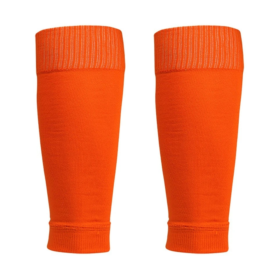Loogdeel 1 Pair Football Socks Leg Brace Sleeves Breathable Sports Socks Shin Guard for Kids and Adults Calf Protection Leg Cover