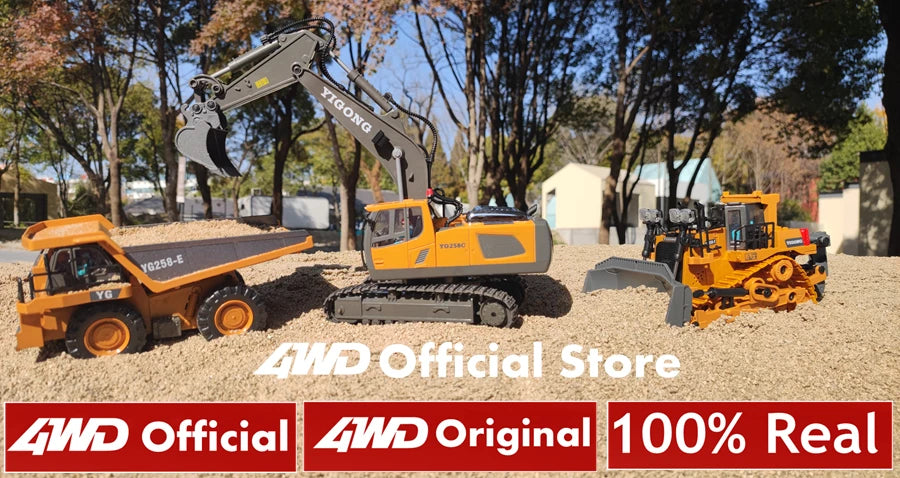 Pelle télécommandée 4WD, camion à benne basculante en alliage 4x4, Bulldozer, modèle Radio, voiture RC, véhicule de Construction, jouet, cadeaux pour enfants