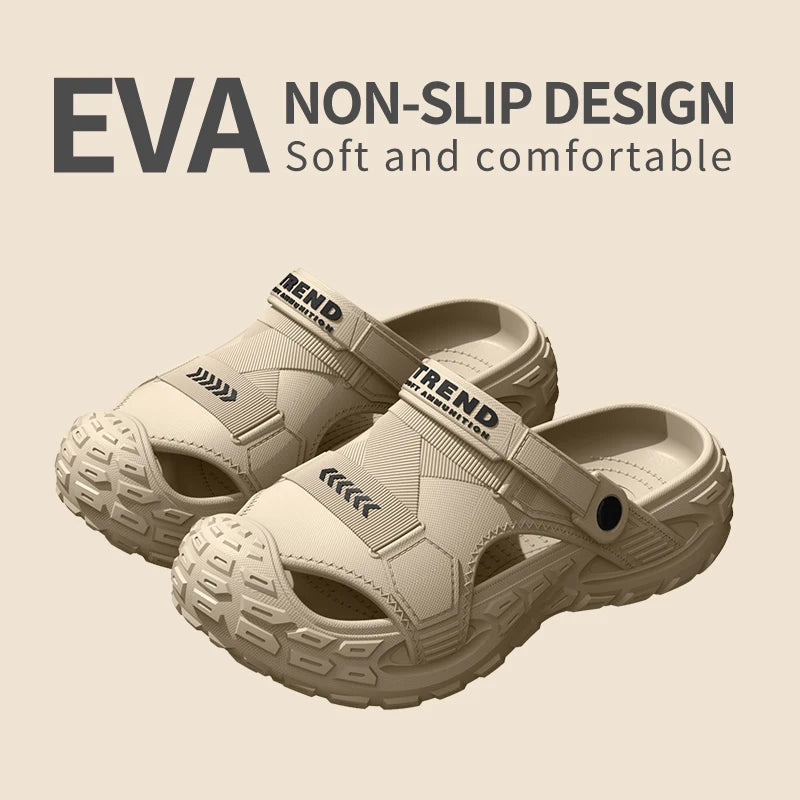 Sandales EVA Homme Semelle Épaisse Perforées — Plage & Extérieur Été