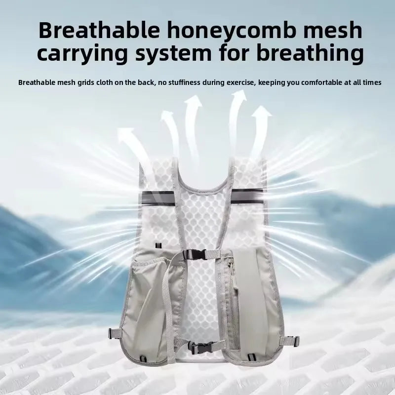 Ventes d'usine course hydratation gilet sac à dos pour randonnée cyclisme Marathon léger eau poitrine Pack avec poche de rangement pour téléphone