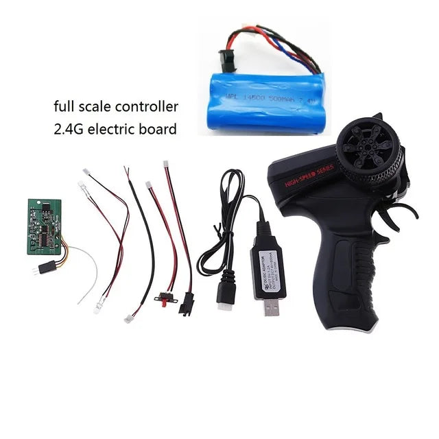 Camion militaire RC télécommande 4 roues — hors route, DIY, escalade, cadeau jouet garçon