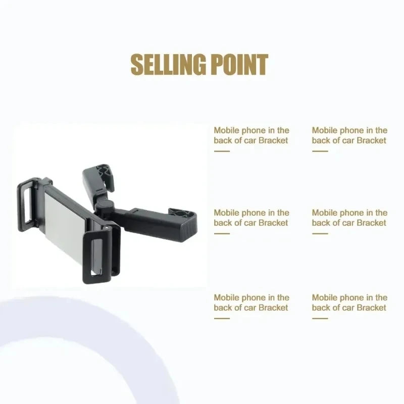 Support de tablette de repos de sauna de voiture, support rotatif à 360 degrés pour iPad, siège arrière automatique, oreiller de voyage portable, support rapide