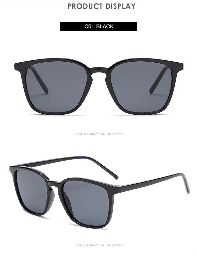 Lunettes de soleil carrées vintage tendance pour femmes — rétro