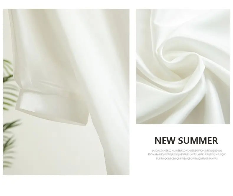Nouveauté 2026 – T-shirt basique en satin de soie à manches courtes pour femme, col rond, coupe décontractée et légère, chemisier ample pour femme