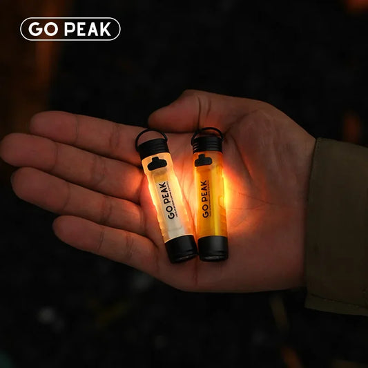GOPEAK poche Mini lampe de poche extérieure clé pince capuchon ambiant Led longue Endurance secours en cas de catastrophe d'urgence 5050 petite lumière