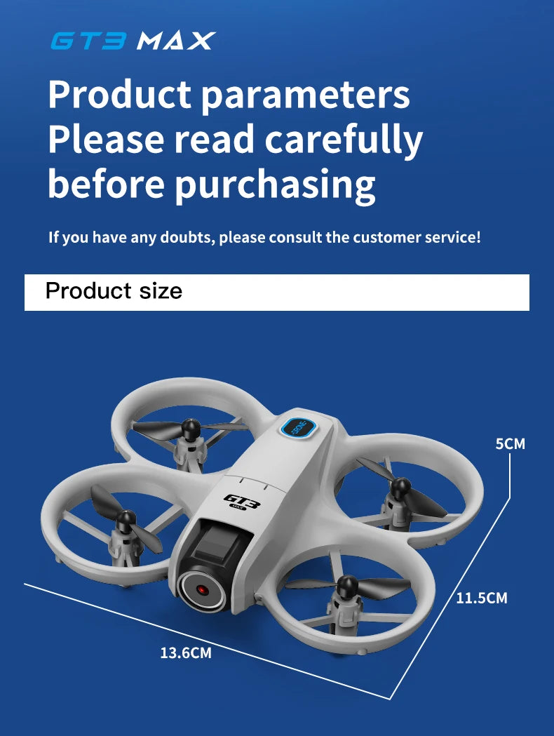 Drone Lenovo Gt3 Max 8k Hd Fotografía Aérea Pantalla Grande Posicionamiento de Flujo Óptico Motor Sin Escobillas Evitación Inteligente de Obstáculos