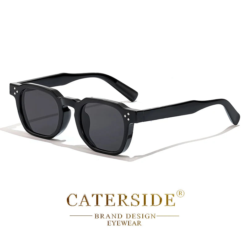 CATERSIDE Retro Square Sunglasses for Men, Punk Style, Trendy Brand, Women's Sunglasses, Travel, Party, UV400 Protection, Summer Style
