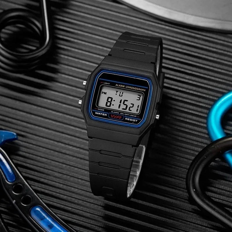 Reloj de pulsera deportivo militar analógico digital de lujo para hombre, resistente al agua, con luz LED, para niños y mujeres, con correa y alarma
