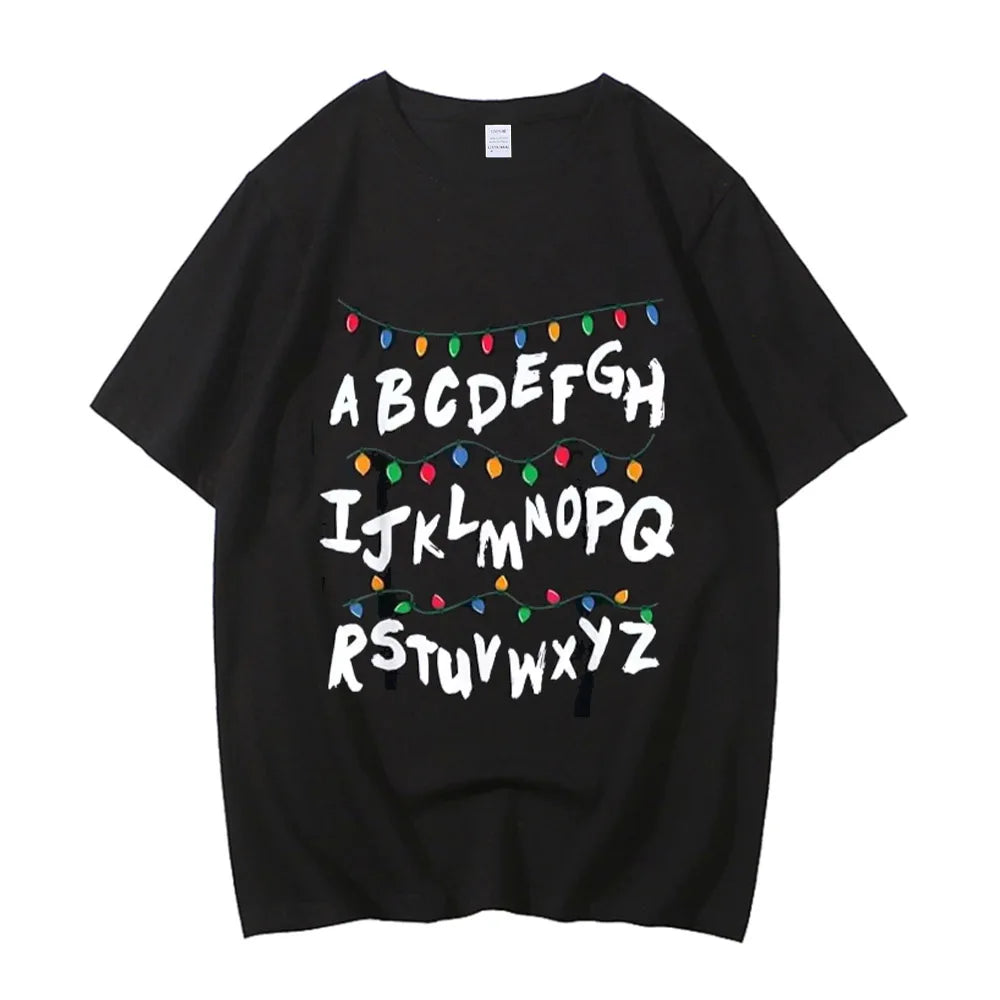 T-shirt imprimé graphique monstre gothique — vintage, coton, décontracté, été 2026