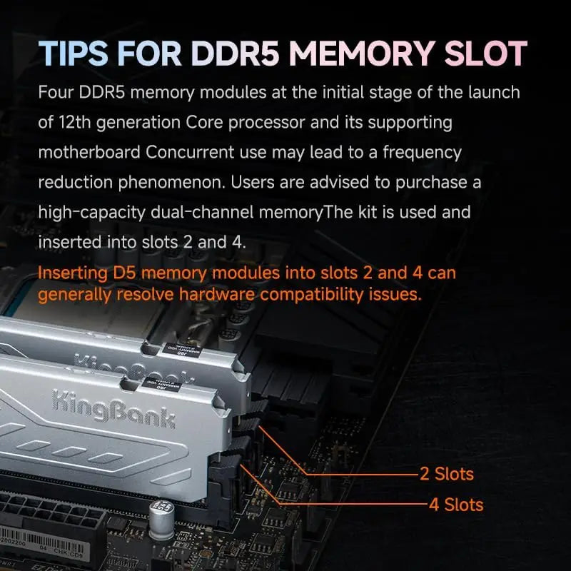 Mémoire RAM DDR5 KingBank 8 Go / 8 Go x 2 / 16 Go x 2 6000 MHz pour ordinateur de bureau CL36/CL30 XMP 3.0/AMD EXPO avec dissipateur thermique argenté