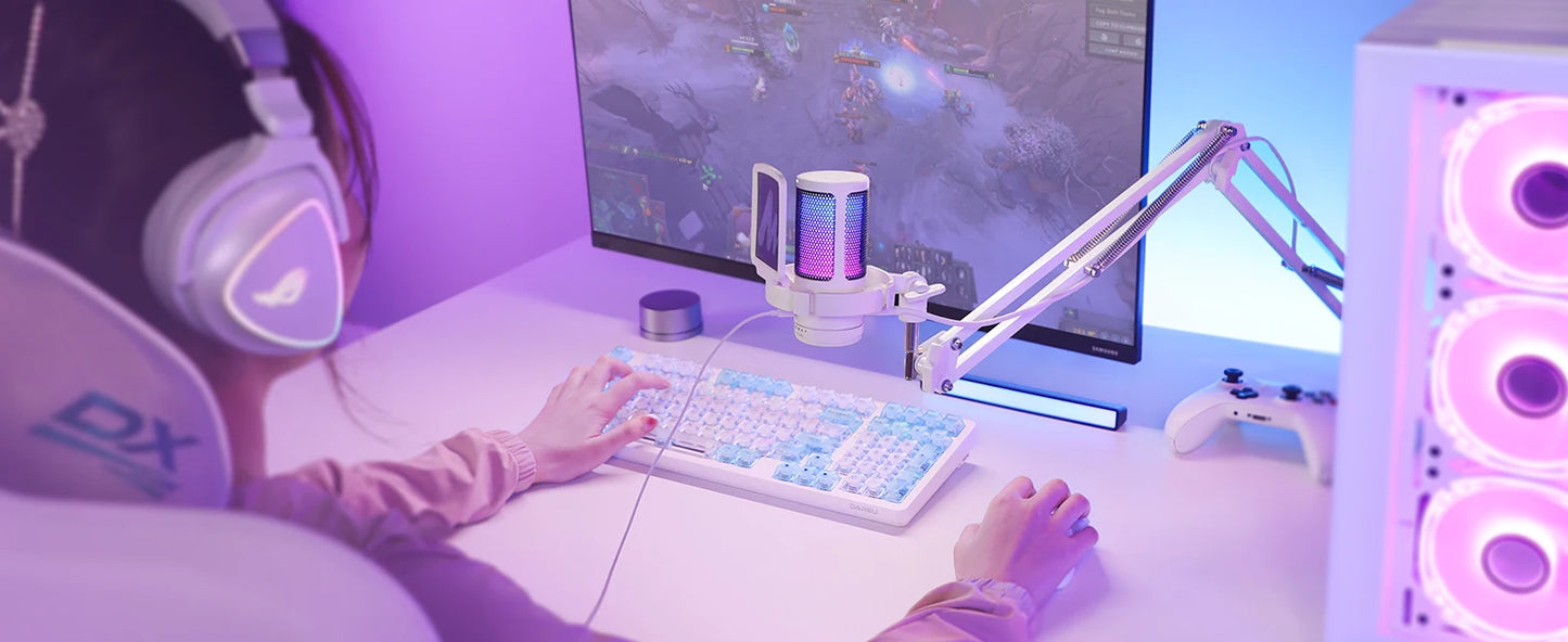 MAONO Gamerwave DGM20S — Microphone USB Gaming RGB Réduction Bruit Streaming