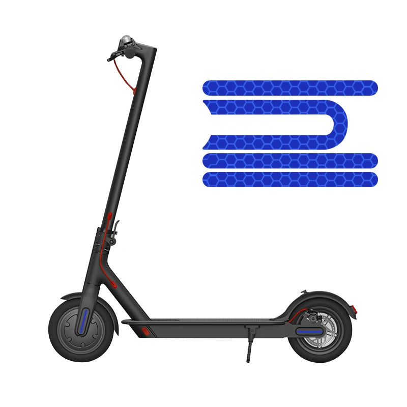 Pegatinas para patinete eléctrico M365 Pro, juego de 4 unidades, tiras adhesivas, cubiertas reflectantes, carcasa protectora, monopatín