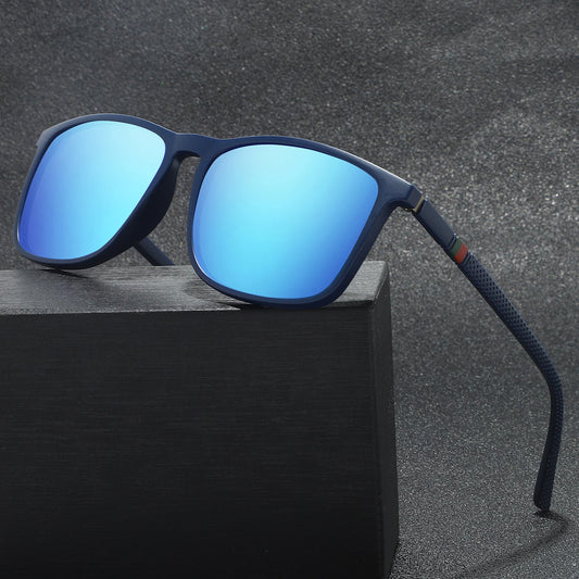 Stylish Square Polarized Sunglasses for Men and Women, Driving, Fishing, Designer Luxury Brand, UV400