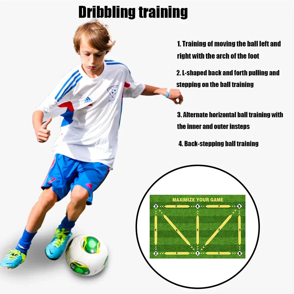 Tapis d’Entraînement Football Antidérapant Pliable — Enfants & Adultes