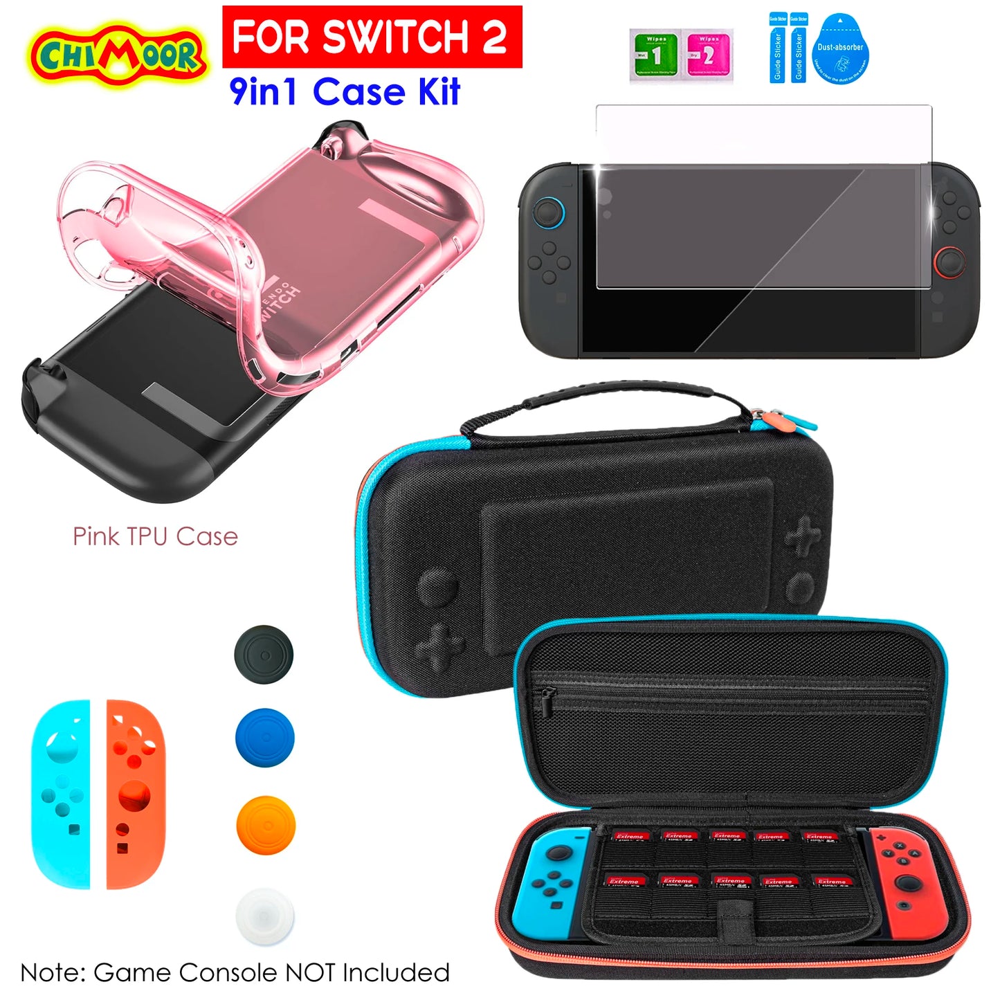 Protective Case for Switch 2 (2025), NS 2, TPU Protective Cover, Anti-Scratch, Shock Absorption, Ergonomic Grip Design for NS2